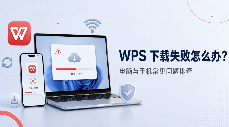 WPS 下载失败的 Windows、Mac 与手机排查方法封面